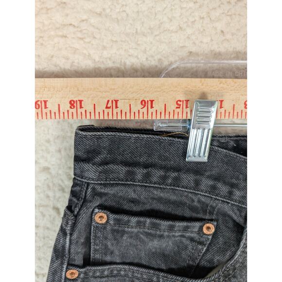 Levis 505 Jeans Mens 38x30 (36x27 Actual) Black Denim Straight Leg Regular - Picture 4 of 16